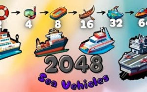 2048 Nautical Merge Puzzle